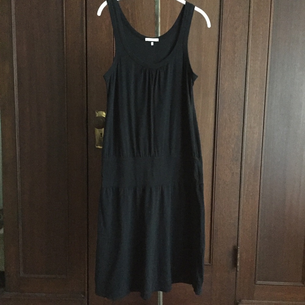 James Perse drop waist black sleeveless dress XL